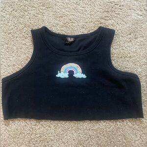 med rainbow crop top
